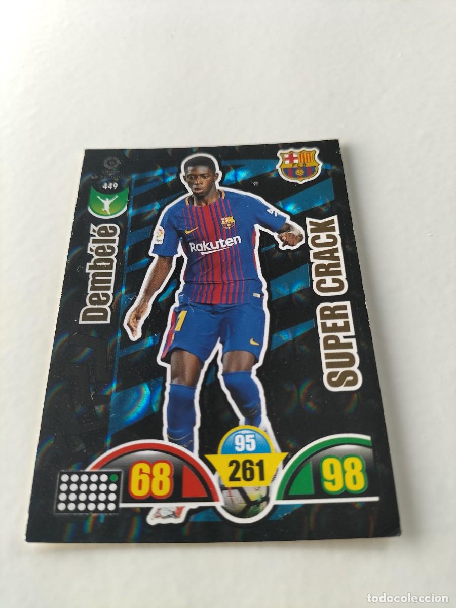 Cromos de f&uacute;tbol: 1 CROMO FICHA PANINI ADRENALYN TEMPORADA 17-18 2017-2018 F.C BARCELONA DEMBELE 449 SUPER CRACK