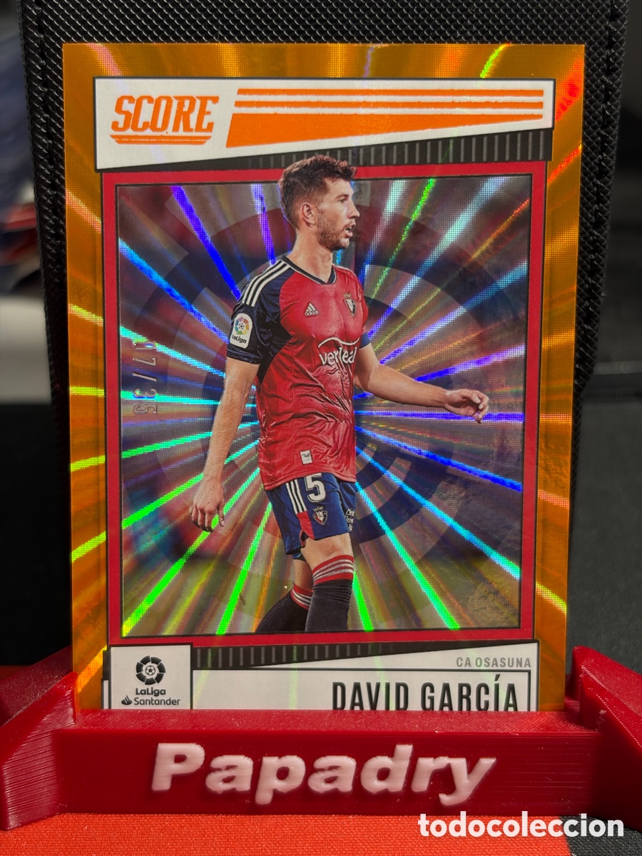 Cromos de f&uacute;tbol: 33 DAVID GARCIA OSASUNA Orange LASER /35 SCORE LA LIGA 2022-2023 / PANINI