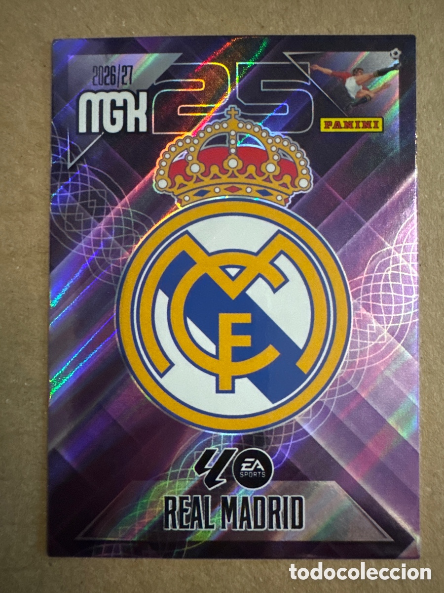 Cromos de f&uacute;tbol: # 217 Escudo Real Madrid Megacracks 26 27 2026 2027