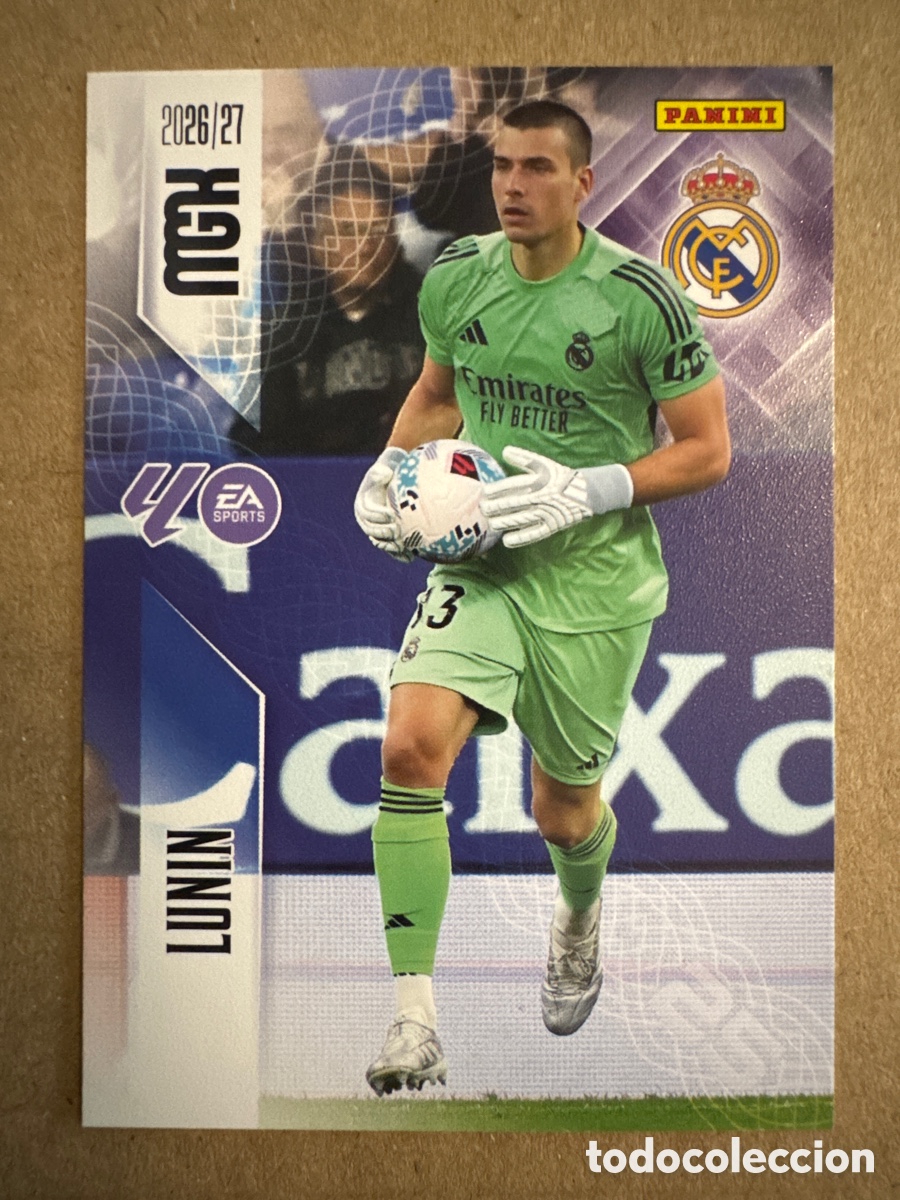 Cromos de f&uacute;tbol: # 219 Lunin Real Madrid Megacracks 26 27 2026 2027