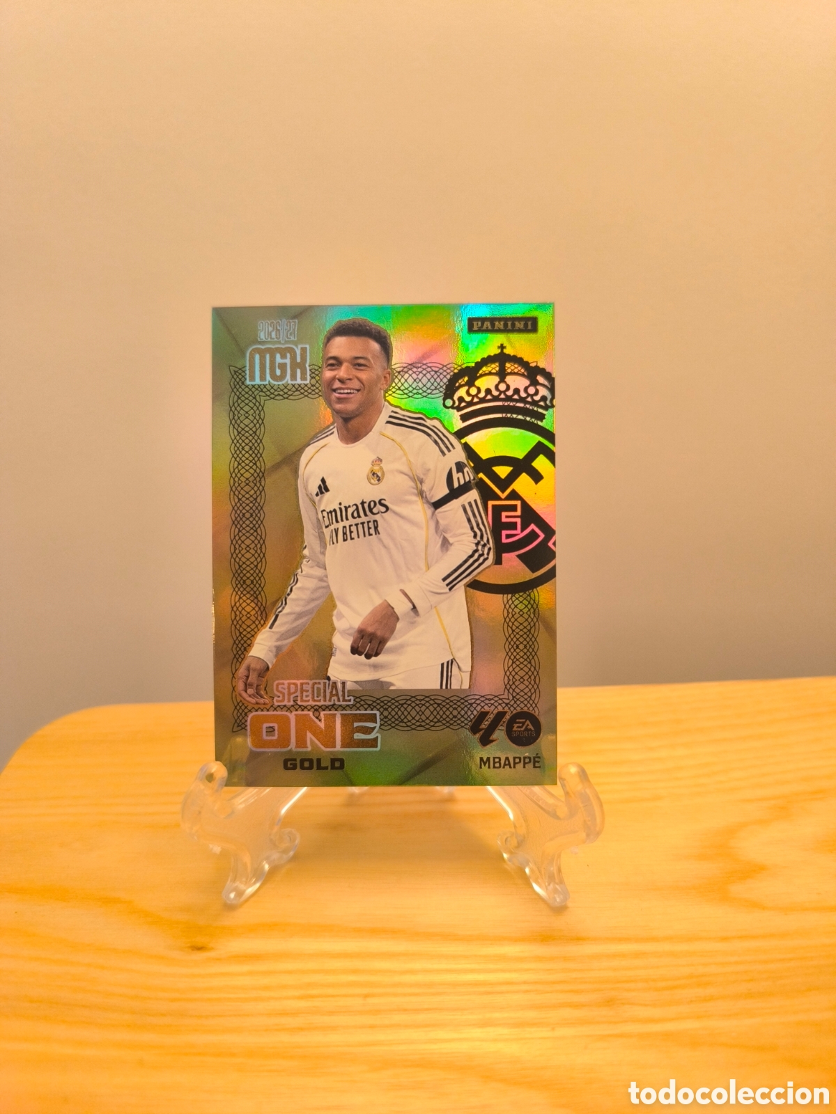 Cromos de f&uacute;tbol: Mbappe megacracks 2026-27 SPECIAL ONE GOLD Real Madrid