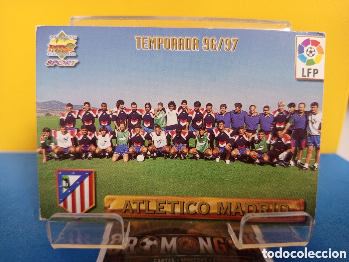 Figurine di Calcio: ❇️ CROMO ⚽CARD 1 EQUIPO PLANTILLA ATL&Eacute;TICO DE MADRID FICHAS LIGA 96 97 1996 1997 MUNDICROMO SPORT ❇️