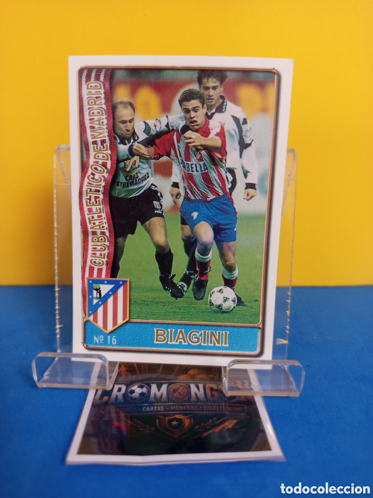 Figurine di Calcio: ❇️ CROMO ⚽ CARD 16 BIAGINI ATL&Eacute;TICO DE MADRID FICHAS LIGA 96 97 1996 1997 MUNDICROMO SPORT ❇️