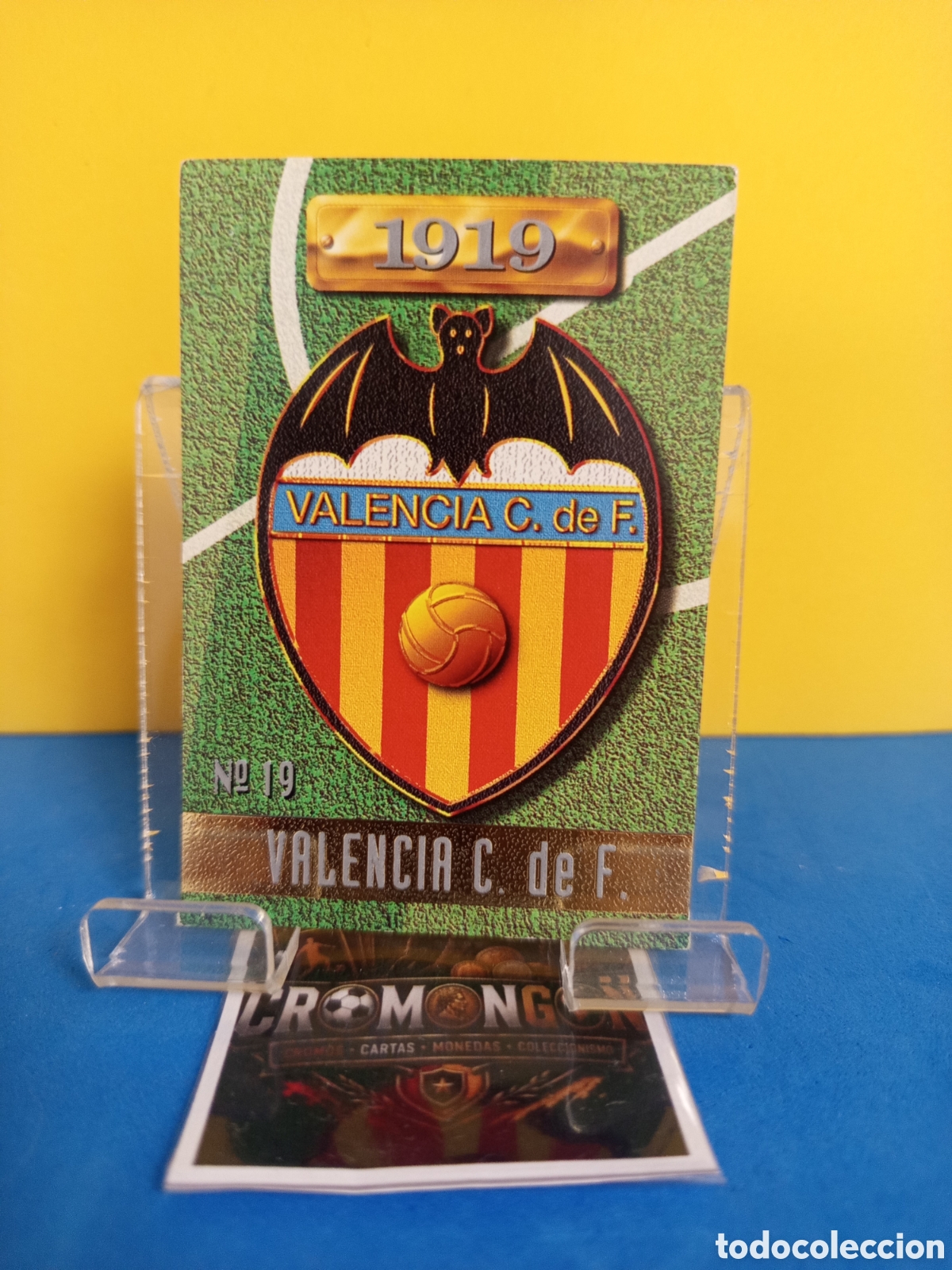 Figurine di Calcio: ❇️ CROMO ⚽ CARD 19 ESCUDO VALENCIA FICHAS LIGA 96 97 1996 1997 MUNDICROMO SPORT ❇️