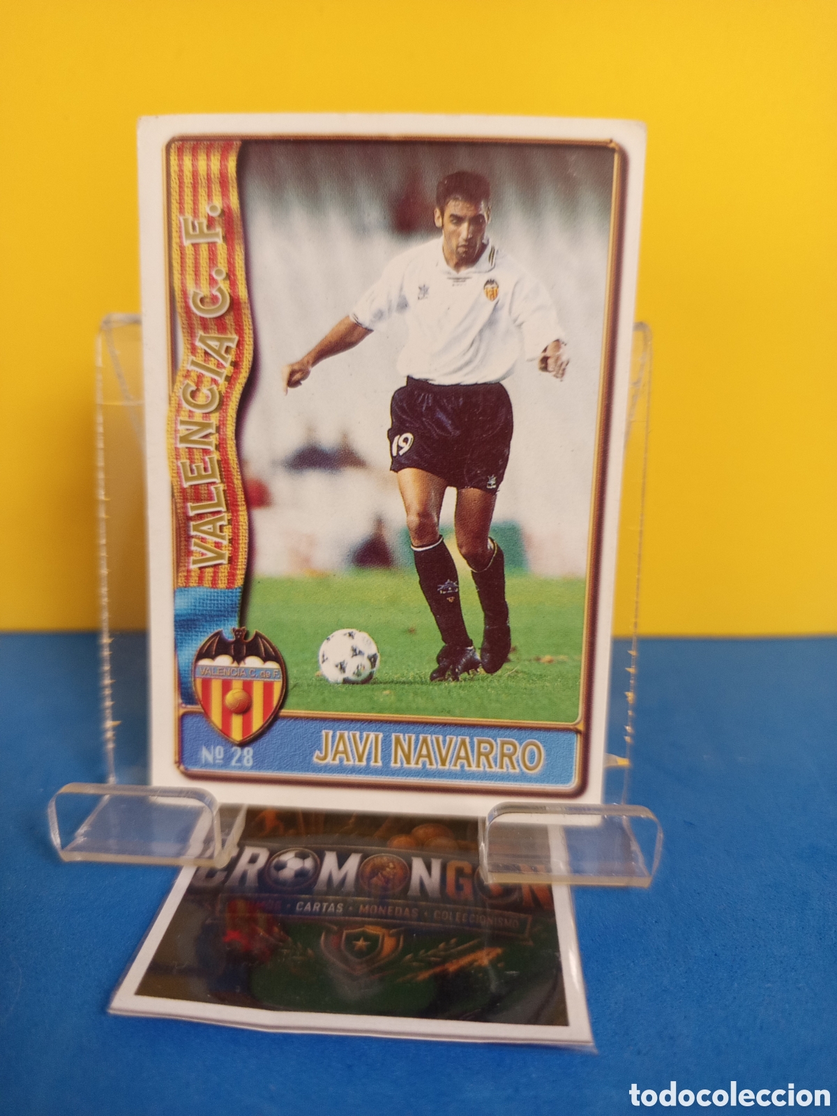 Figurine di Calcio: ❇️ CROMO ⚽ CARD 28 JAVI NAVARRO VALENCIA FICHAS LIGA 96 97 1996 1997 MUNDICROMO SPORT ❇️