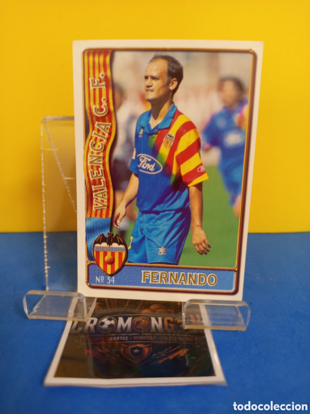 Football Stickers: ❇️ CROMO ⚽ CARD 34 FERNANDO VALENCIA FICHAS LIGA 96 97 1996 1997 MUNDICROMO SPORT ❇️