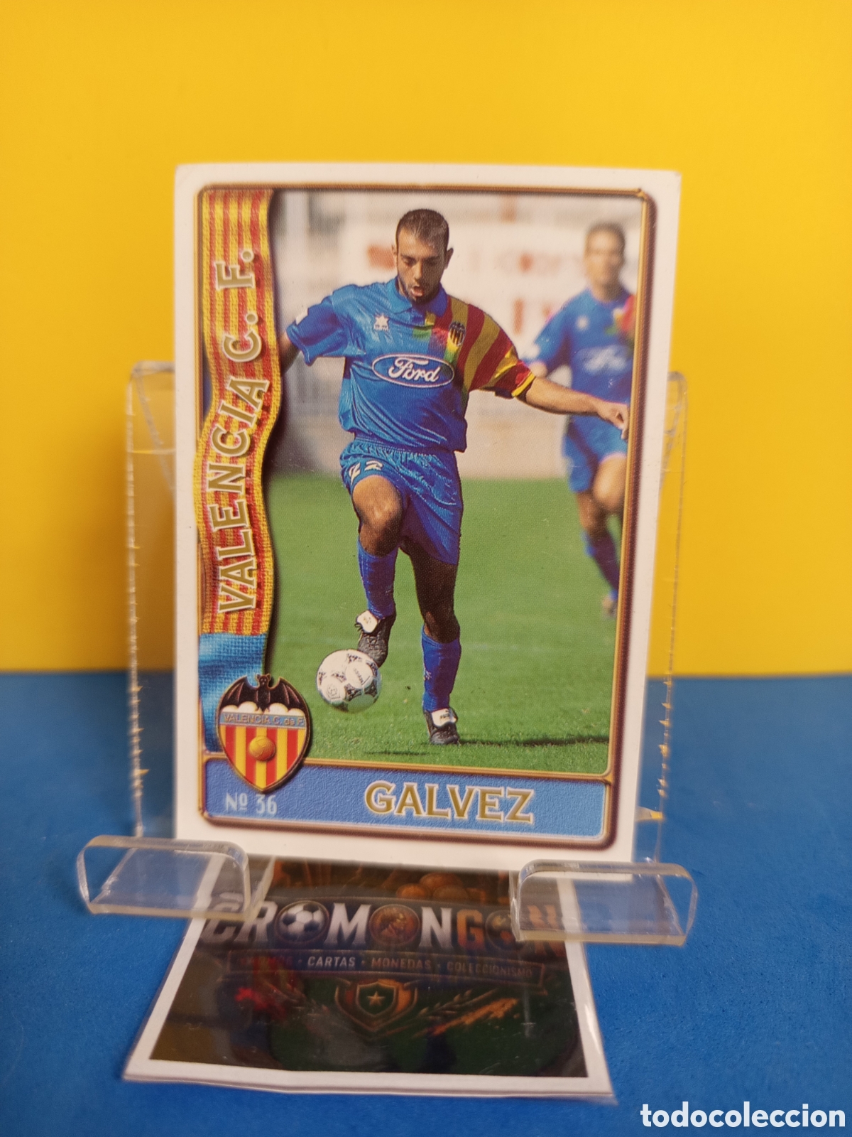 Football Stickers: ❇️ CROMO ⚽ CARD 36 GALVEZ VALENCIA FICHAS LIGA 96 97 1996 1997 MUNDICROMO SPORT ❇️