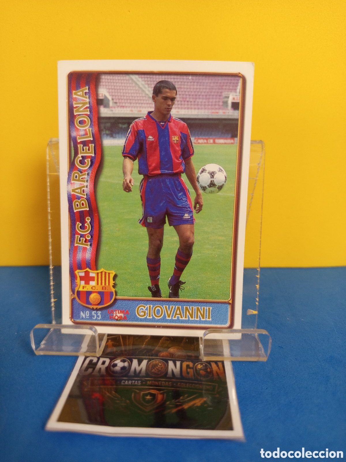 Football Stickers: ❇️ CROMO ⚽ 53 GIOVANNI BARCELONA ULTIMA HORA UH FICHAS LIGA 96 97 1996 1997 MUNDICROMO SPORT ❇️