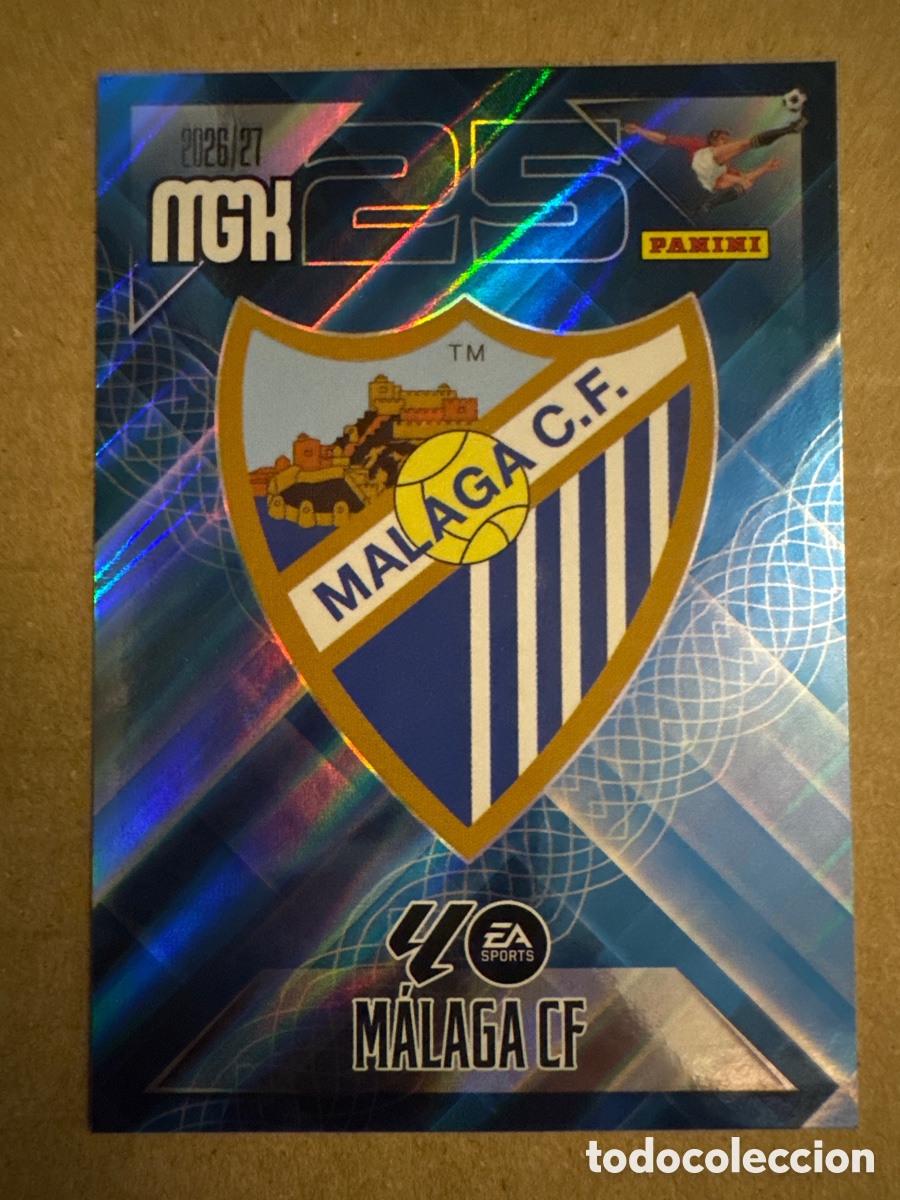 Cromos de f&uacute;tbol: # 235 Escudo M&aacute;laga Megacracks 26 27 2026 2027