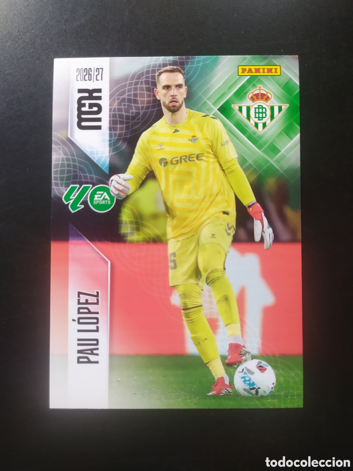 Cromos de f&uacute;tbol: Megacracks 2026 2027 26 27 panini Pau L&oacute;pez n&deg; 93 Real Betis