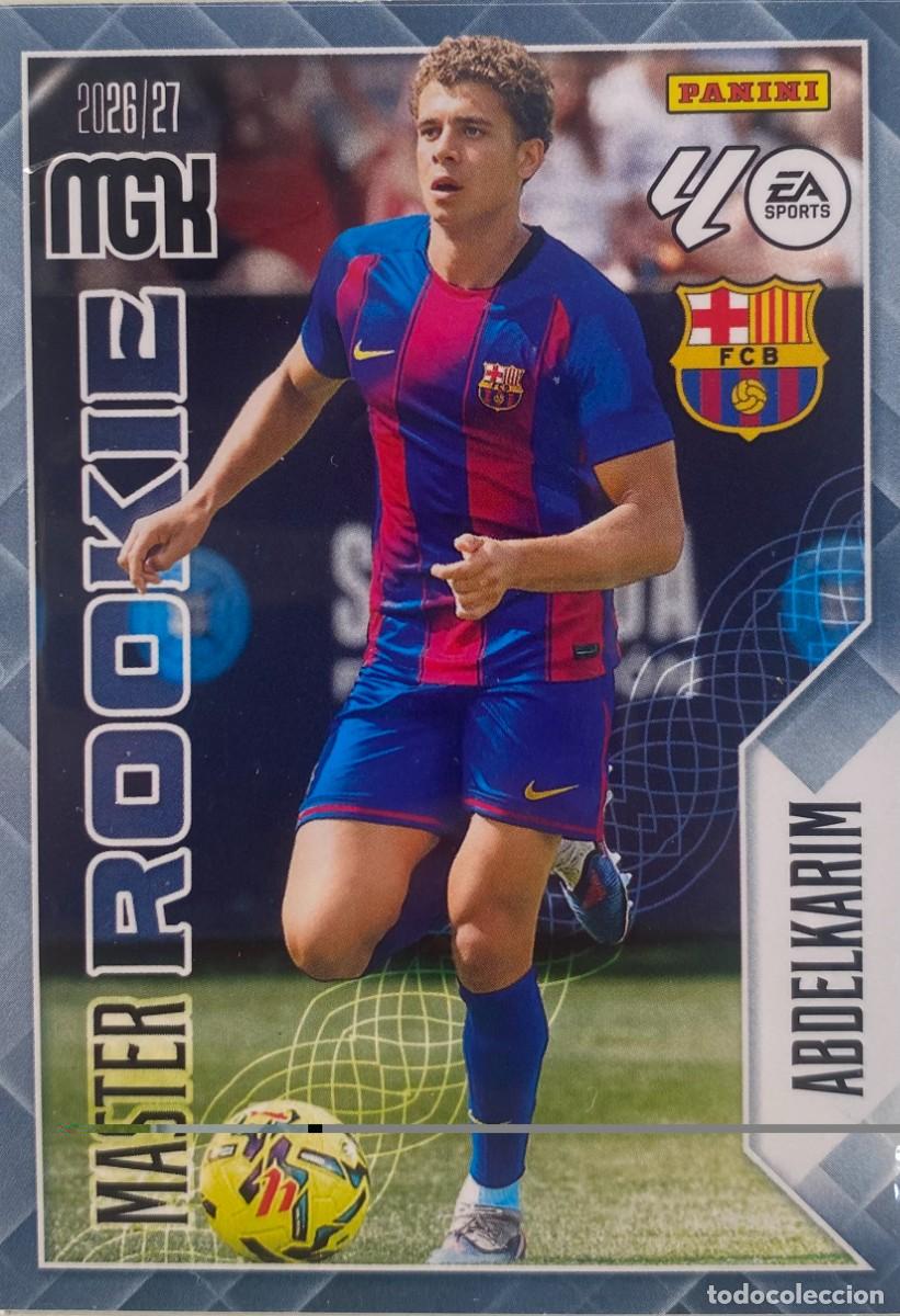 Cromos de f&uacute;tbol: Megacracks 2026 2027 / 26 27 Abdelkarim Master Rookie 406 Barcelona MGK