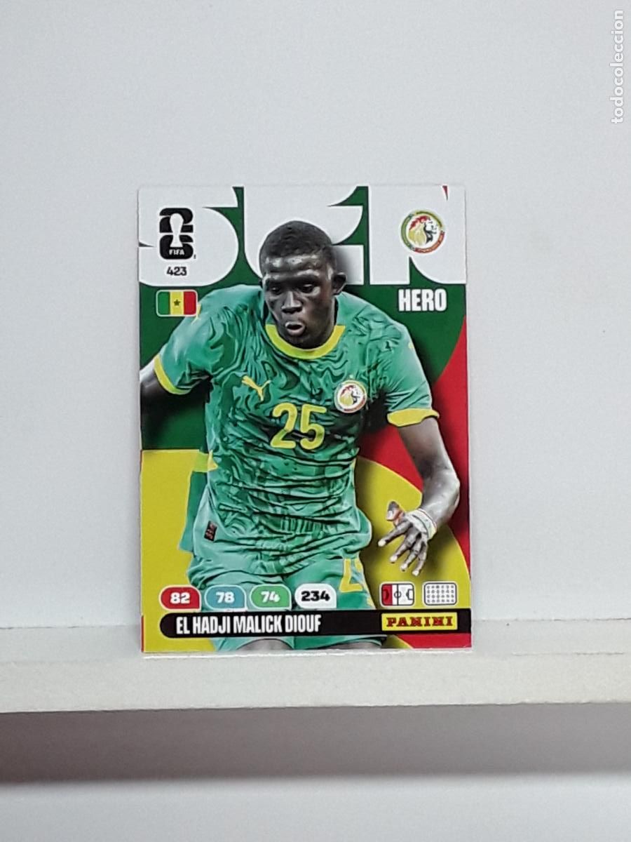 Cartes &agrave; collectionner de Football: ADRENALYN MUNDIAL 2026 WORLD CUP 26 ALBUM PANINI N 423 SENEGAL EL HADJI MALICK DIOUF