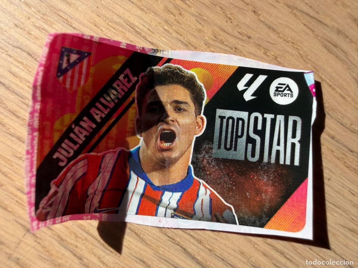Cromos de f&uacute;tbol: TOP STAR JULIAN ALVAREZ ATLETICO MADRID 25 26 2025 2026 LIGA EA SPORTS CHICLES CHICLE ESTE SIN PEGAR