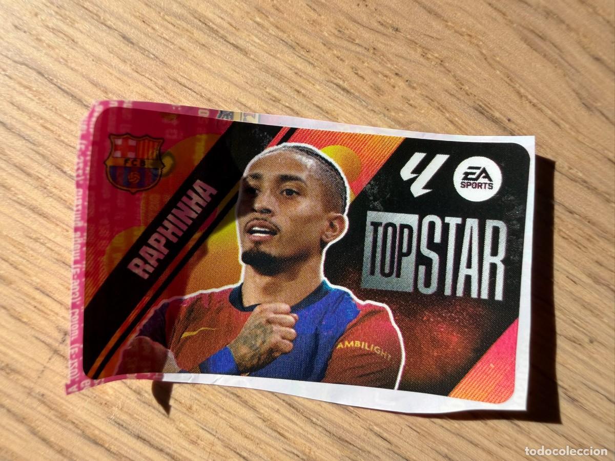 Cromos de f&uacute;tbol: TOP STAR RAPHINHA BARCELONA 25 26 2025 2026 LIGA EA SPORTS CHICLES CHICLE ESTE SIN PEGAR