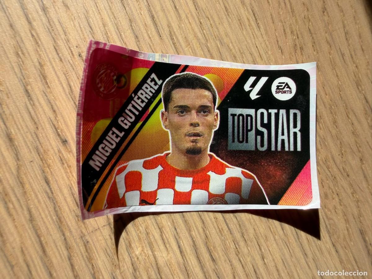 Cromos de f&uacute;tbol: TOP STAR MIGUEL GUTIERREZ GIRONA 25 26 2025 2026 LIGA EA SPORTS CHICLES CHICLE ESTE SIN PEGAR