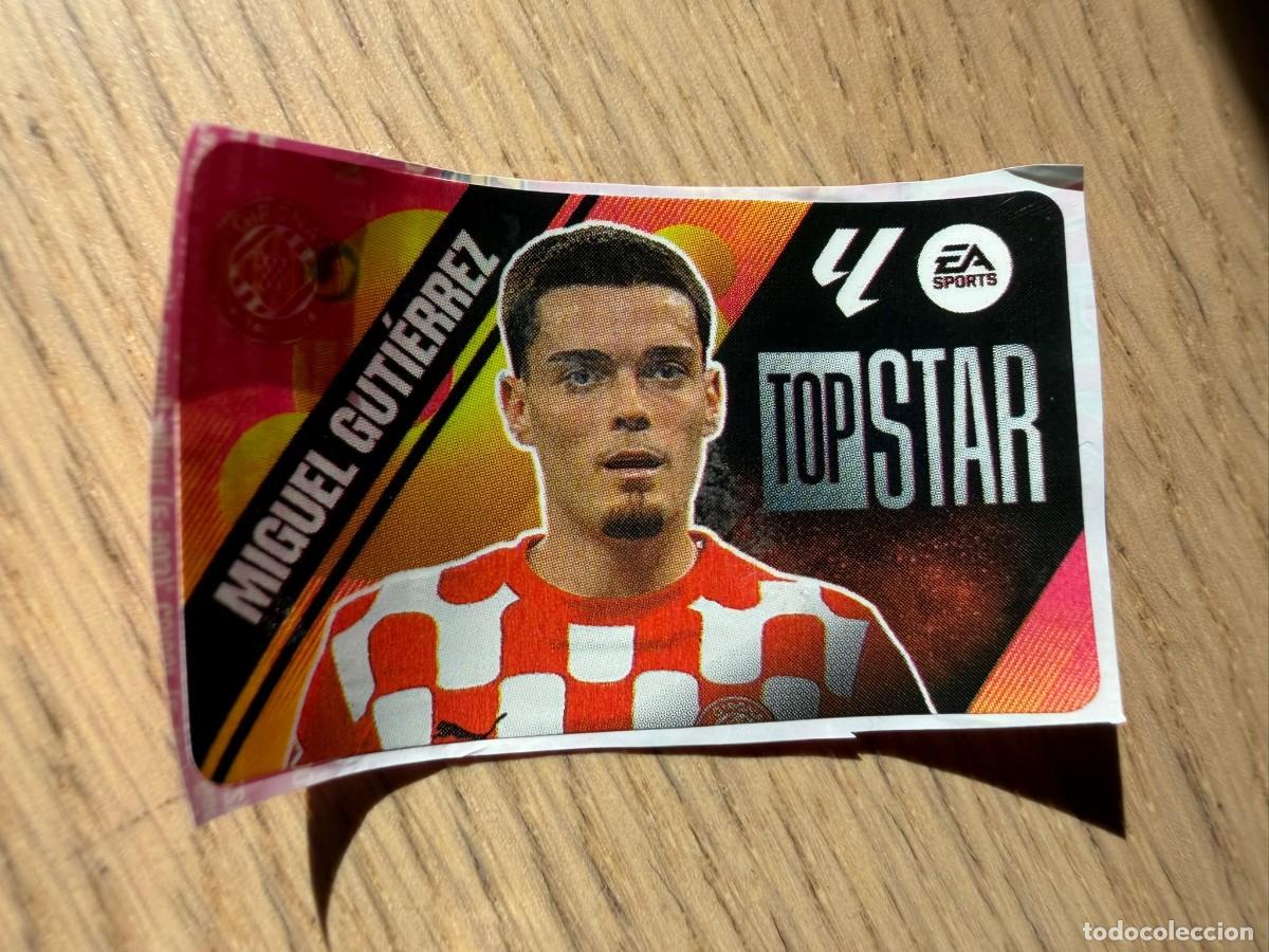 Cromos de f&uacute;tbol: TOP STAR MIGUEL GUTIERREZ GIRONA 25 26 2025 2026 LIGA EA SPORTS CHICLES CHICLE ESTE SIN PEGAR
