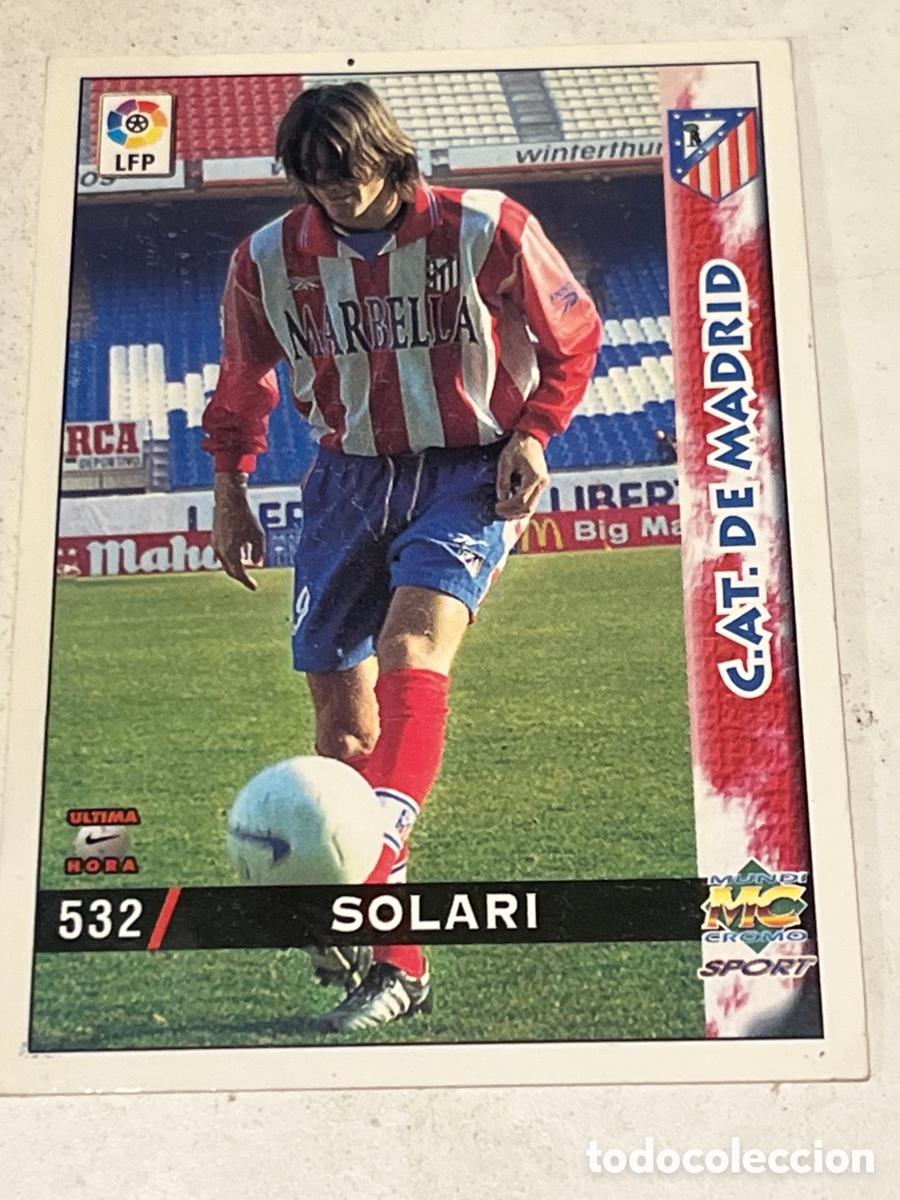 Cromos de f&uacute;tbol: Cromo Mundi Cromo Sport N&deg;532 Solari C. AT de Madrid Liga 98-99