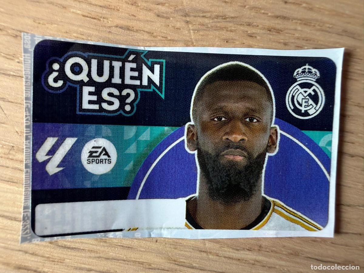 Cromos de f&uacute;tbol: QUIEN ES RUDIGER REAL MADRID 24 25 2024 2025 LIGA EA SPORTS CHICLES CHICLE ESTE SIN PEGAR