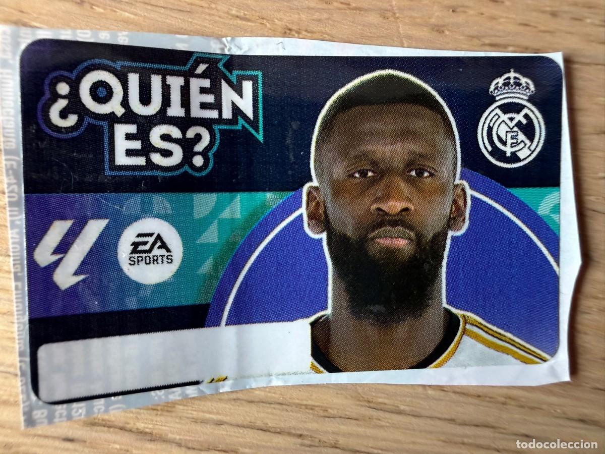 Cromos de f&uacute;tbol: QUIEN ES RUDIGER REAL MADRID 24 25 2024 2025 LIGA EA SPORTS CHICLES CHICLE ESTE SIN PEGAR