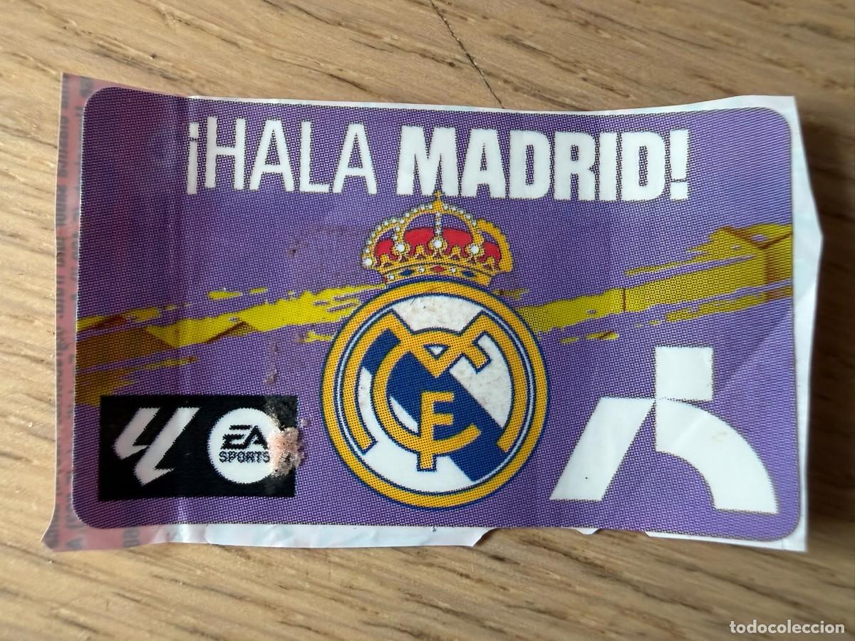 Cromos de f&uacute;tbol: ESCUDO HALA MADRID REAL MADRID 23 24 2023 2024 LIGA EA SPORTS CHICLES CHICLE ESTE SIN PEGAR