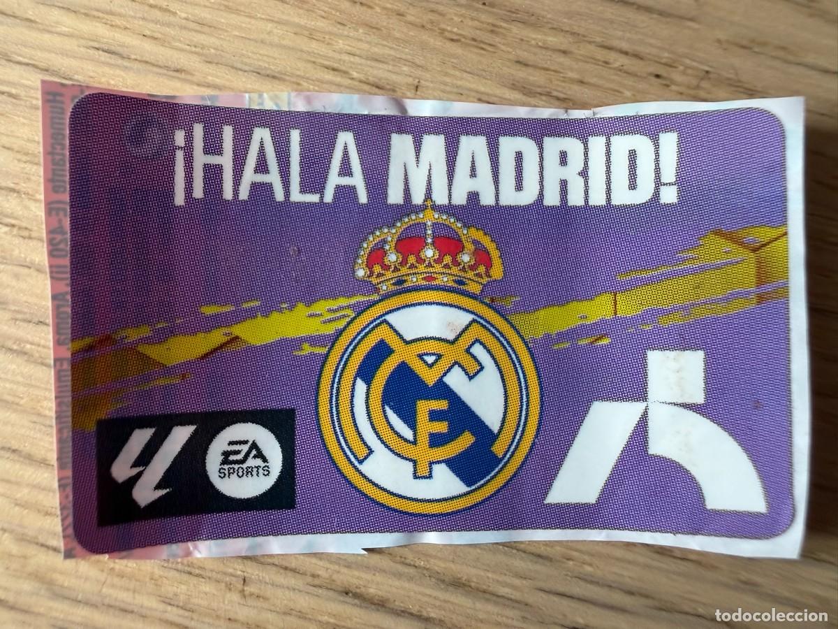 Cromos de f&uacute;tbol: ESCUDO HALA MADRID REAL MADRID 23 24 2023 2024 LIGA EA SPORTS CHICLES CHICLE ESTE SIN PEGAR