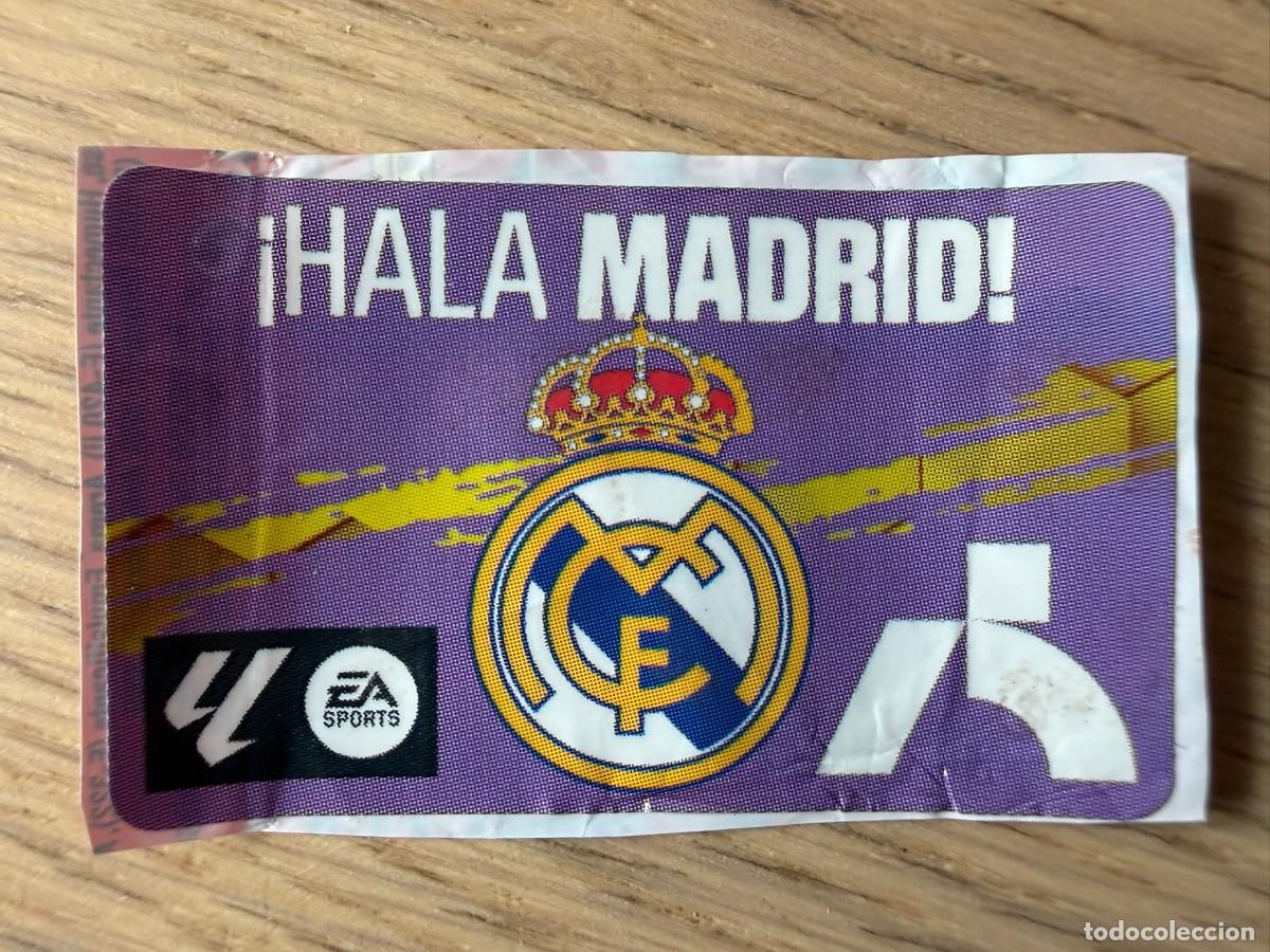 Cromos de f&uacute;tbol: ESCUDO HALA MADRID REAL MADRID 23 24 2023 2024 LIGA EA SPORTS CHICLES CHICLE ESTE SIN PEGAR
