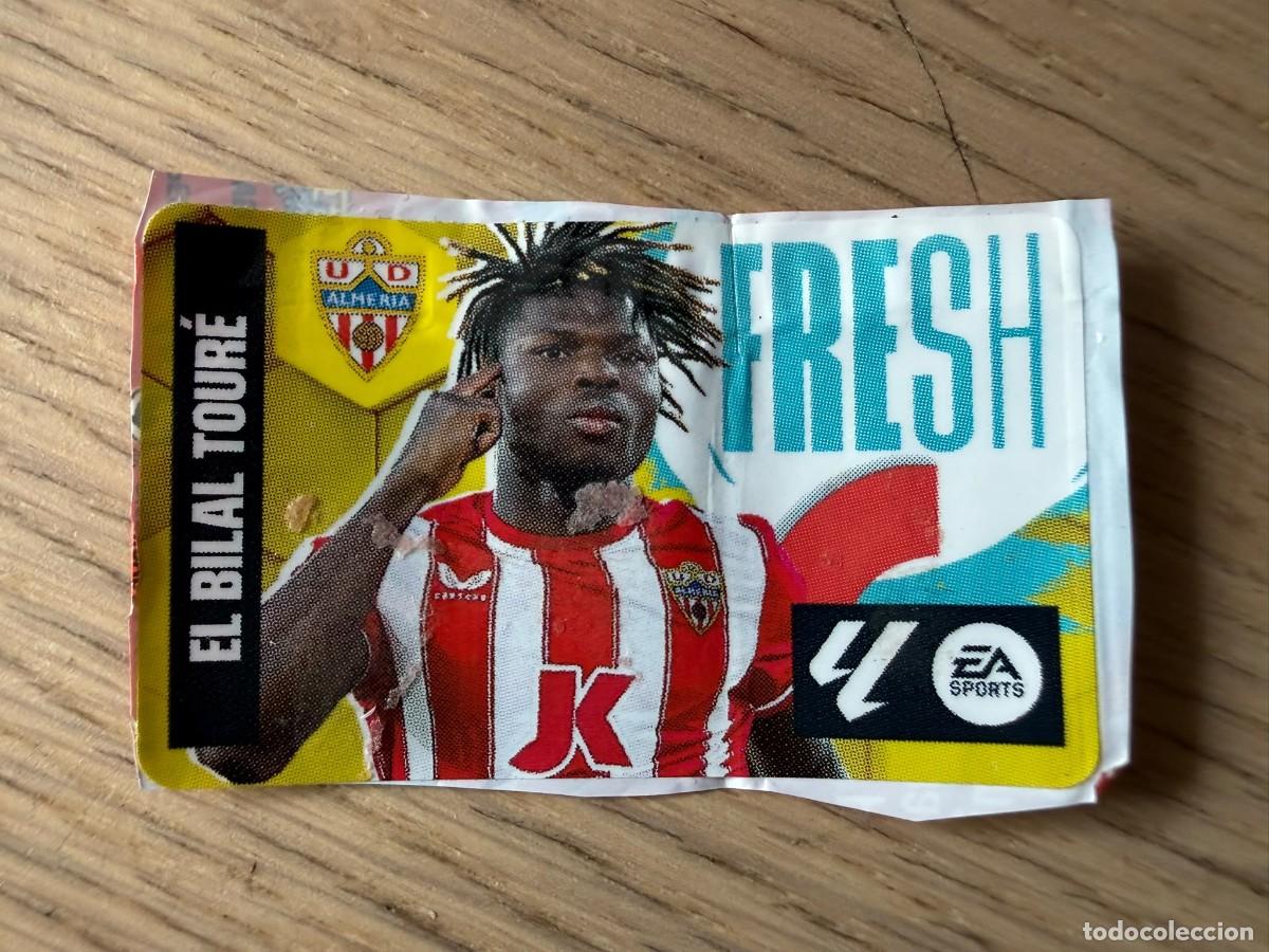 Cromos de f&uacute;tbol: FRESH EL BILAL TOURE ALMERIA 23 24 2023 2024 LIGA EA SPORTS CHICLES CHICLE ESTE SIN PEGAR