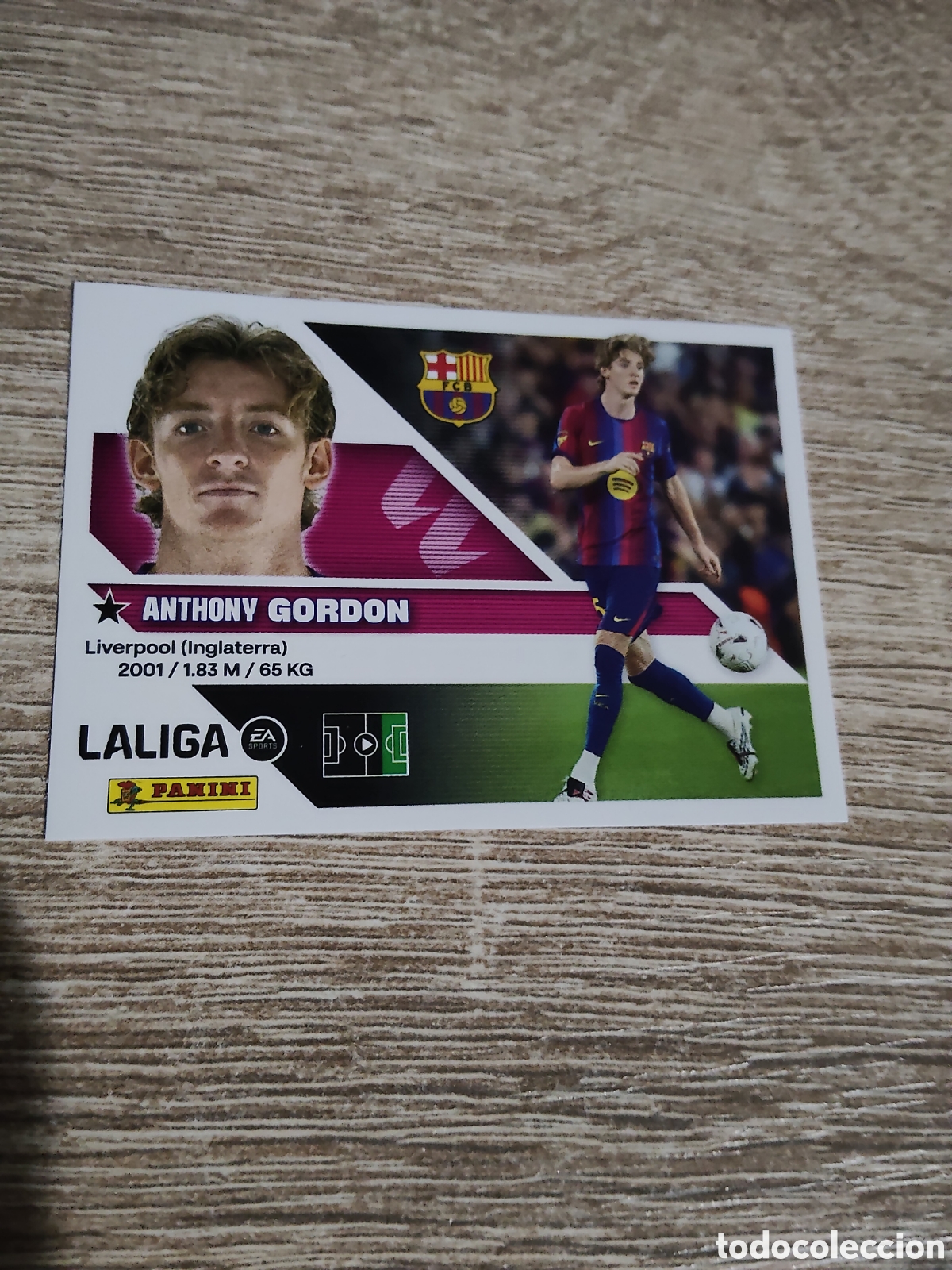 Cromos de f&uacute;tbol: Gordon fichaje 24 Barcelona liga 2026 2027 26 27 ediciones este