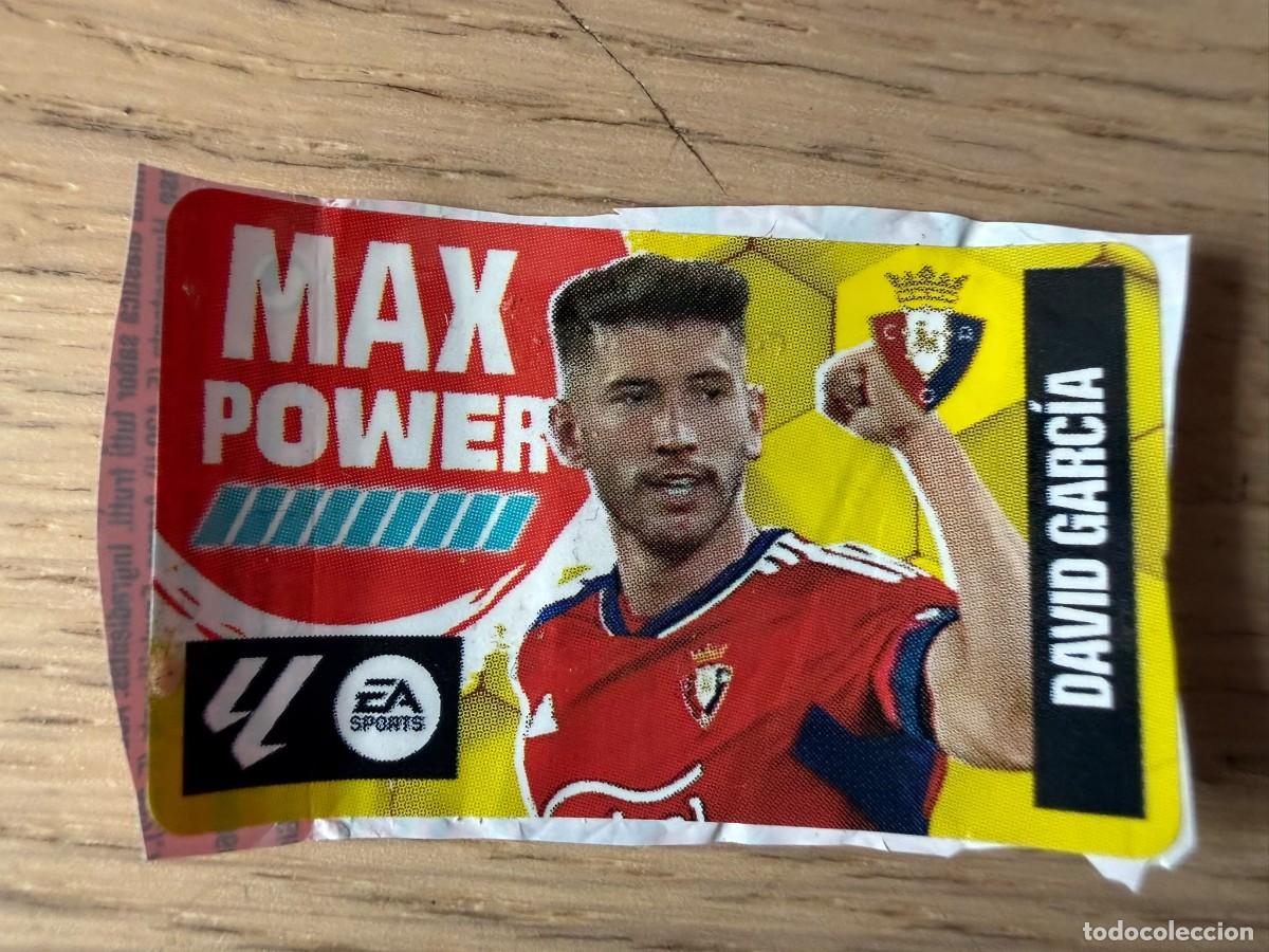 Cromos de f&uacute;tbol: MAX POWER DAVID GARCIA OSASUNA 23 24 2023 2024 LIGA EA SPORTS CHICLES CHICLE ESTE SIN PEGAR