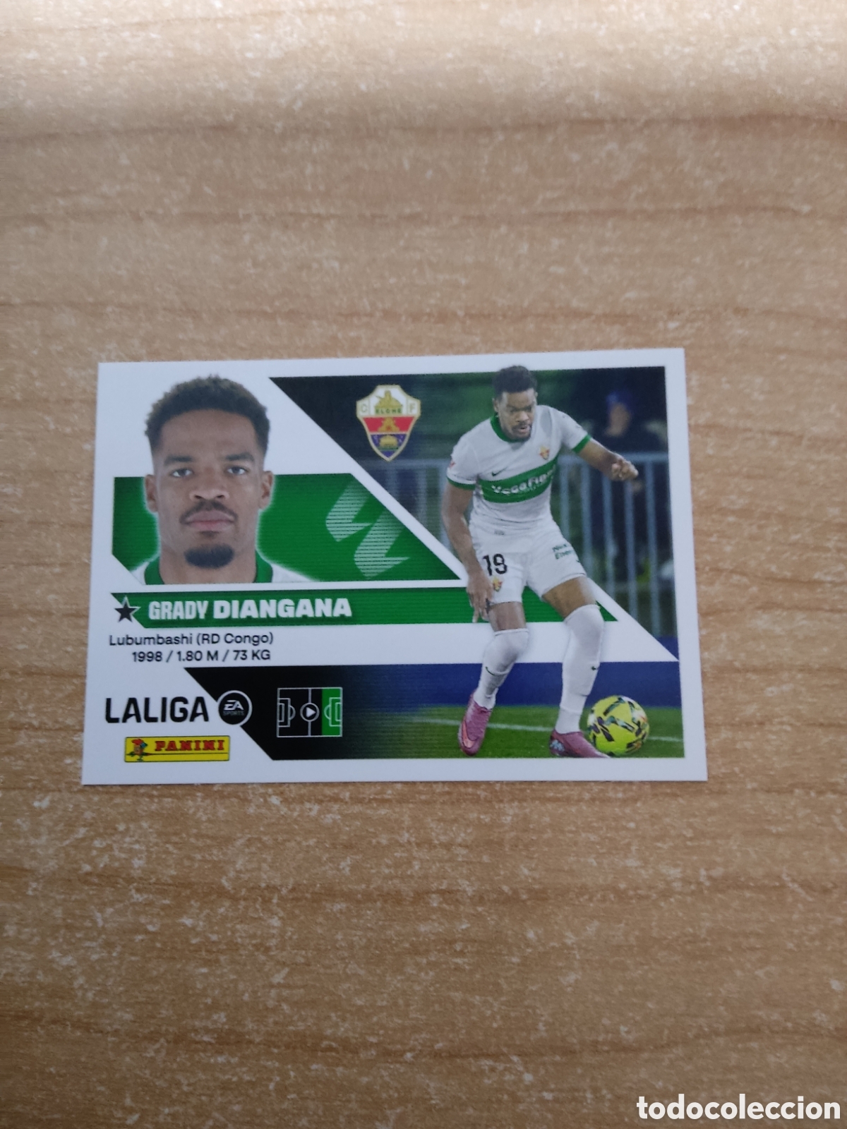 Cromos de f&uacute;tbol: 19 DIANGANA ELCHE LIGA ESTE 2026 2027