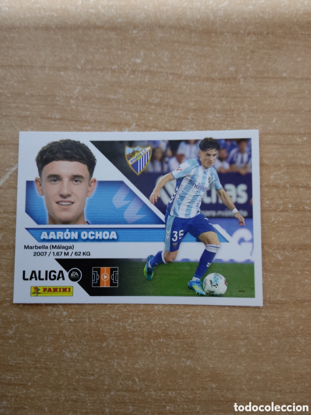Cromos de f&uacute;tbol: 15 AARON OCHOA M&Aacute;LAGA LIGA ESTE 2026 2027
