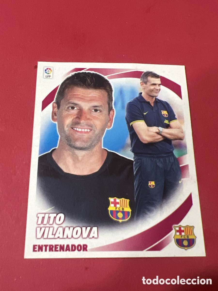 Cromos de f&uacute;tbol: C4748. Tito Vilanova entrenador FC Barcelona liga este 2012-13