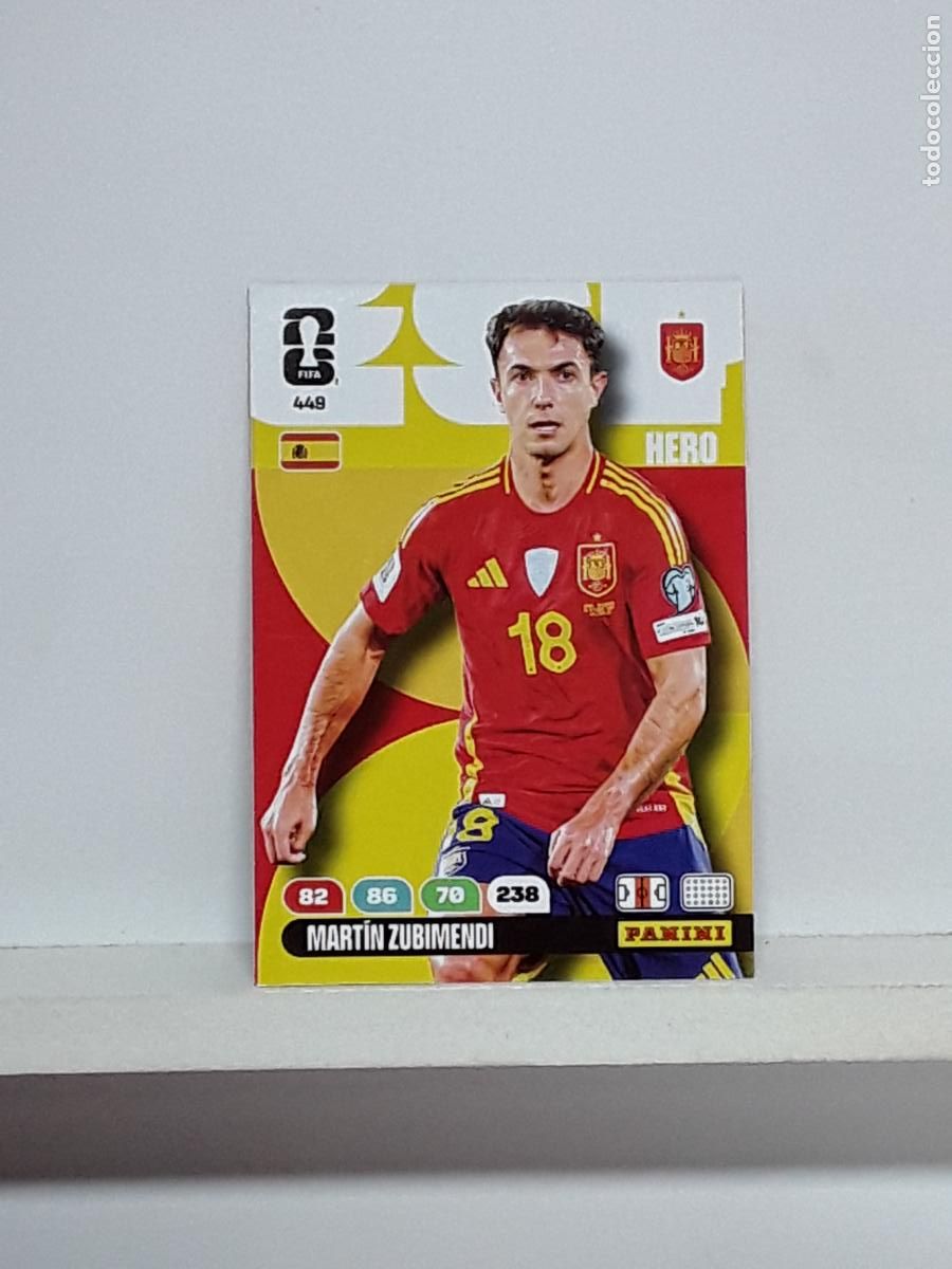 Fu&szlig;ball-Sticker: ADRENALYN MUNDIAL 2026 WORLD CUP 26 ALBUM PANINI N 449 ESPA&Ntilde;A SPAIN MARTIN ZUBIMENDI