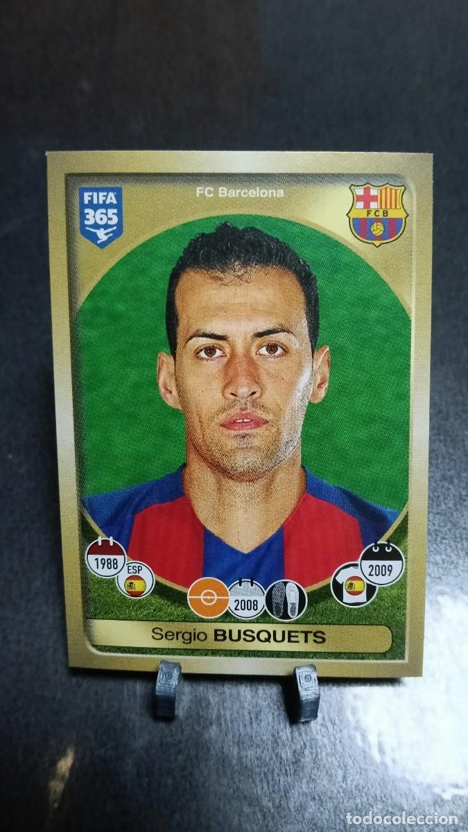 Fu&szlig;ball-Sticker: Busquets 69 Barcelona 2016 2017 Fifa 365 Sin Pegar