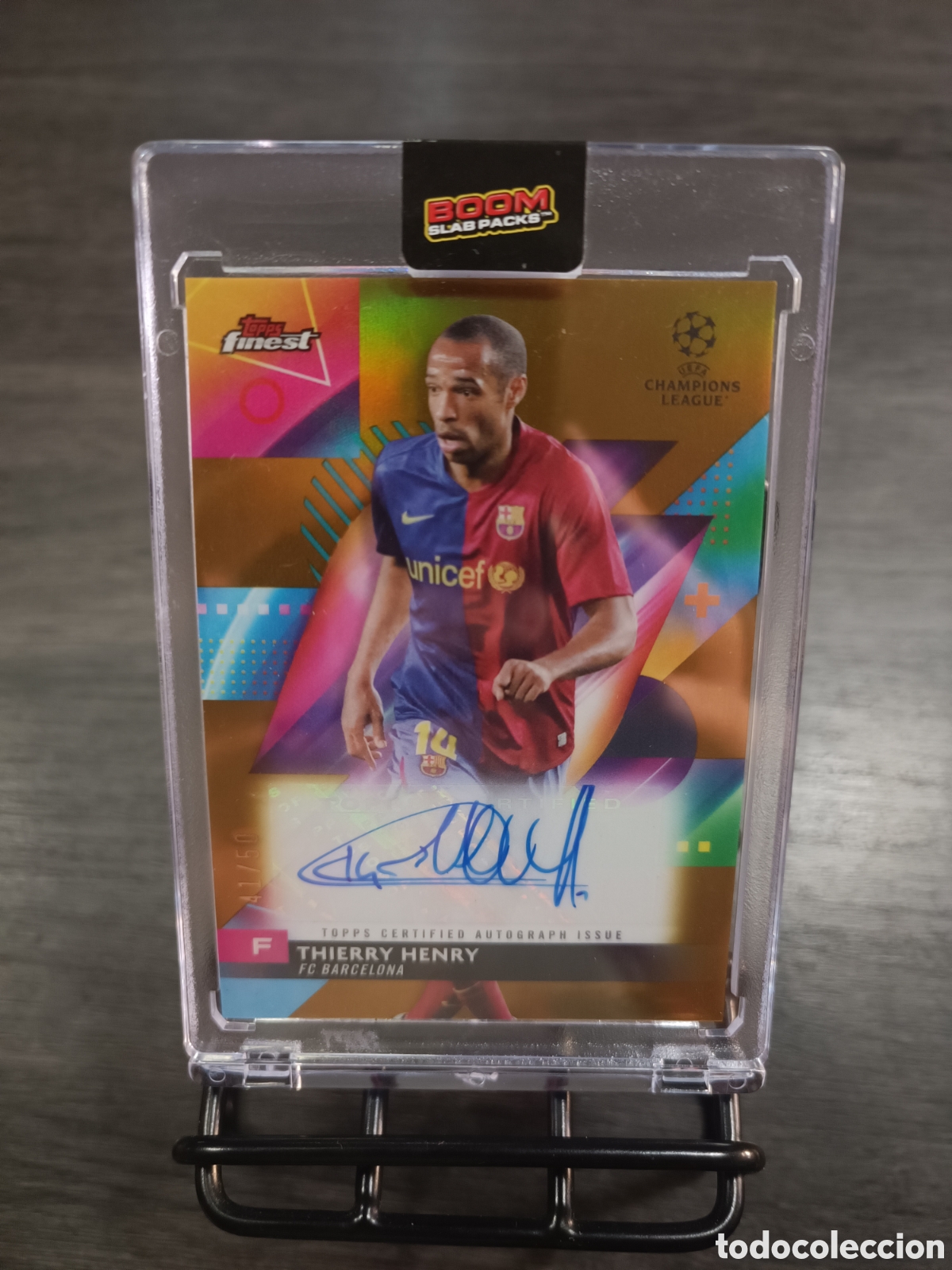 Football Stickers: /50 Auto Henry Topps Finest