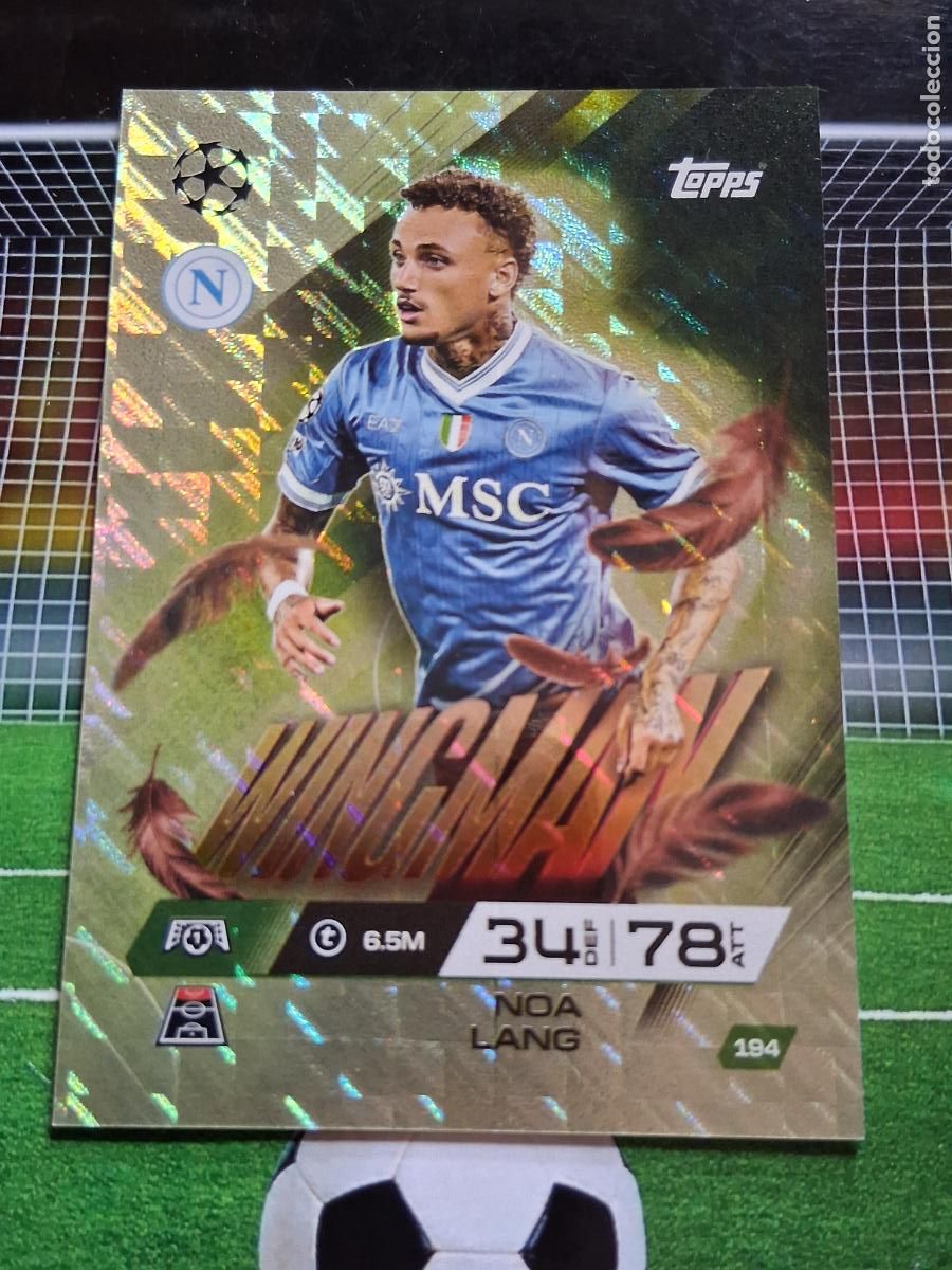 Cromos de f&uacute;tbol: 194 NOA LANG NAPOLES WINGMAN TOPPS MATCH ATTAX EXTRA CHAMPIONS 2025 2026 25 26