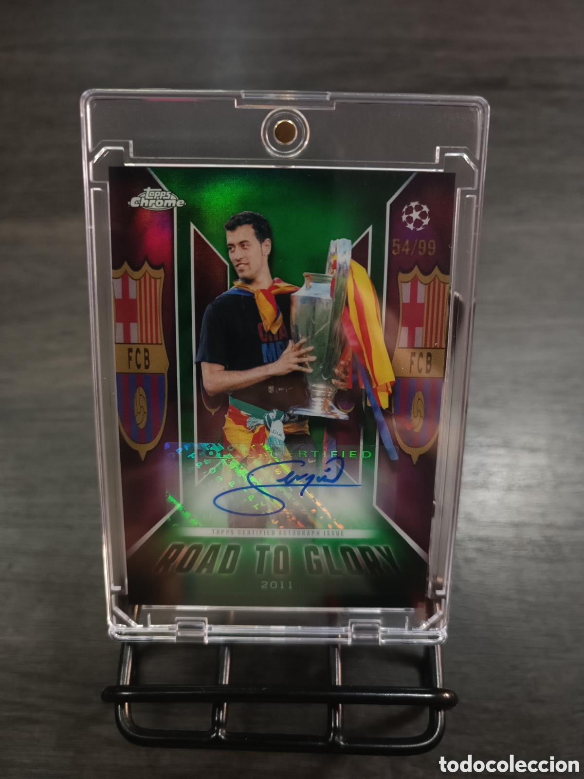 Football Stickers: /99 Auto Busquets Topps Chrome
