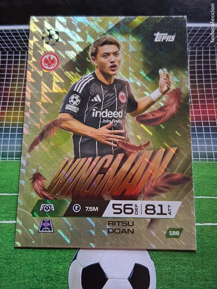 Cromos de f&uacute;tbol: 186 RITSU DOAN EINTRACHT FRANKFURT WINGMAN TOPPS MATCH ATTAX EXTRA CHAMPIONS 2025 2026 25 26