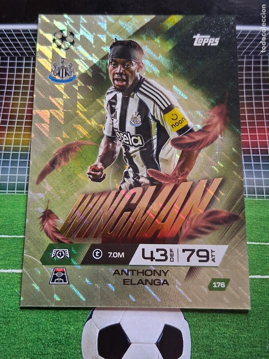 Cromos de f&uacute;tbol: 176 ANTHONY ELANGA NEWCASTLE WINGMAN TOPPS MATCH ATTAX EXTRA CHAMPIONS 2025 2026 25 26