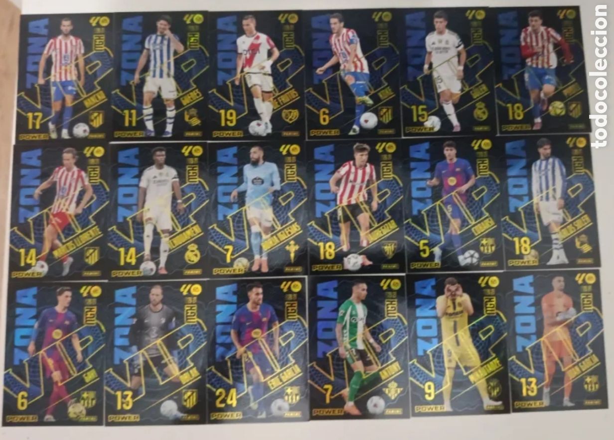 Cromos de f&uacute;tbol: Lote 18 Cromos Zona VIP Power Megacracks 26/27