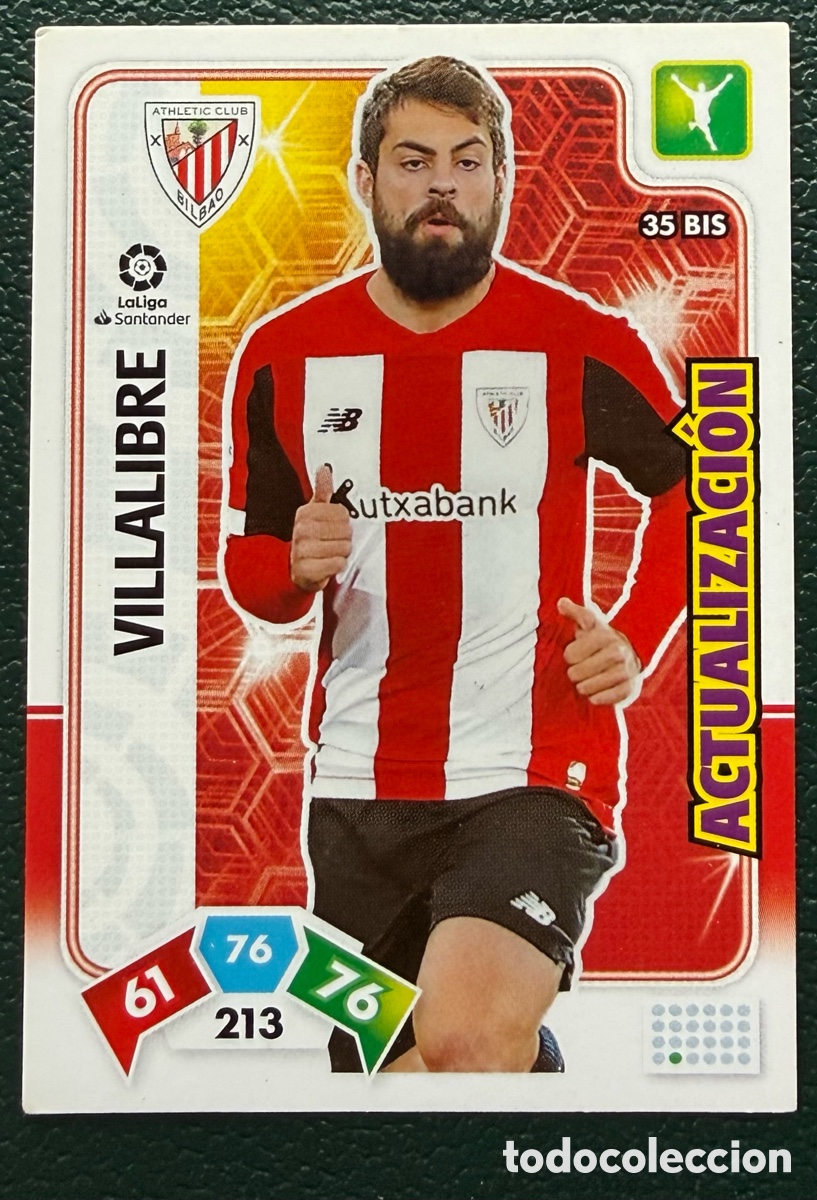 Football Stickers: 35 BIS VILLALIBRE ATHLETIC DE BILBAO ACTUALIZACION FICHAS ALBUM ADRENALYN XL 2019 2020 19 20