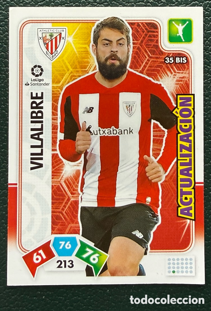 Fu&szlig;ball-Sticker: 35 BIS VILLALIBRE ATHLETIC DE BILBAO ACTUALIZACION FICHAS ALBUM ADRENALYN XL 2019 2020 19 20