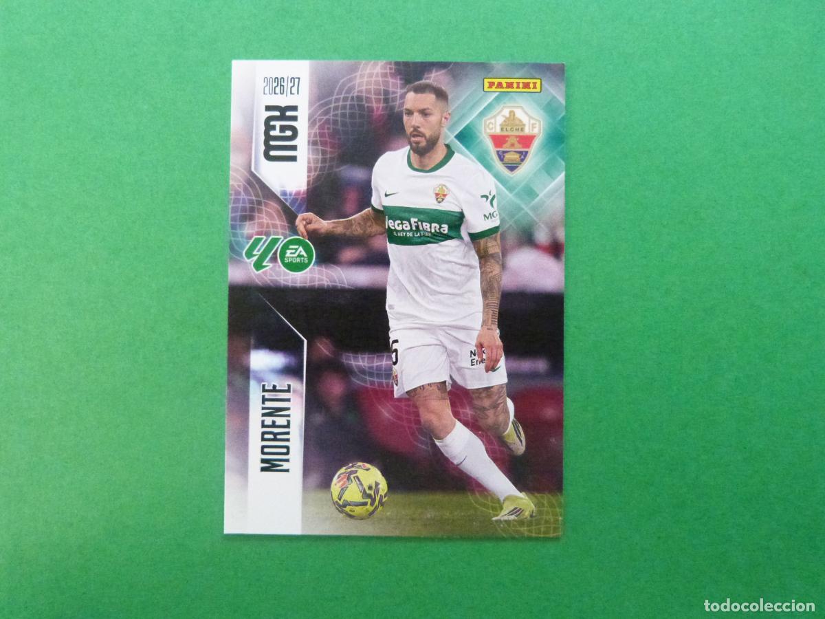 Cromos de f&uacute;tbol: TRADING CARD FUTBOL MORENTE ELCHE C.F. N&ordm; 158 LIGA MEGACRACKS 2026-2027/26-27 PANINI