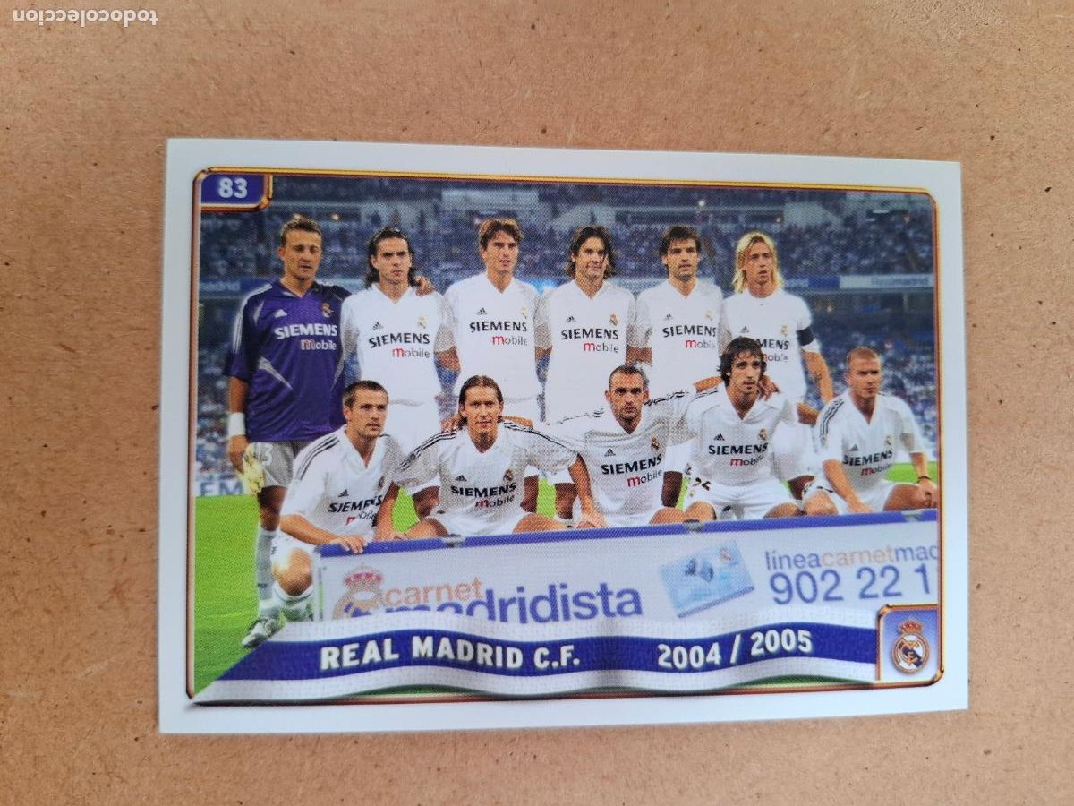 Cromos de f&uacute;tbol: MUNDICROMO 2004 2005 04 05 - 83 HIMNO / EQUIPO - REAL MADRID