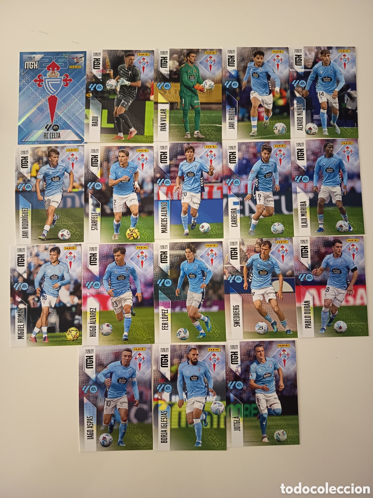 Cromos de f&uacute;tbol: Celta de Vigo completa bases megacracks