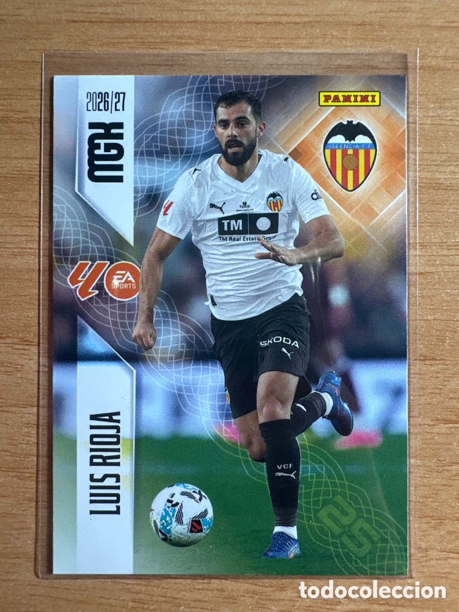 Cromos de f&uacute;tbol: 355 LUIS RIOJA VALENCIA MEGACRACKS 2026 2027 (MGK 26 27)