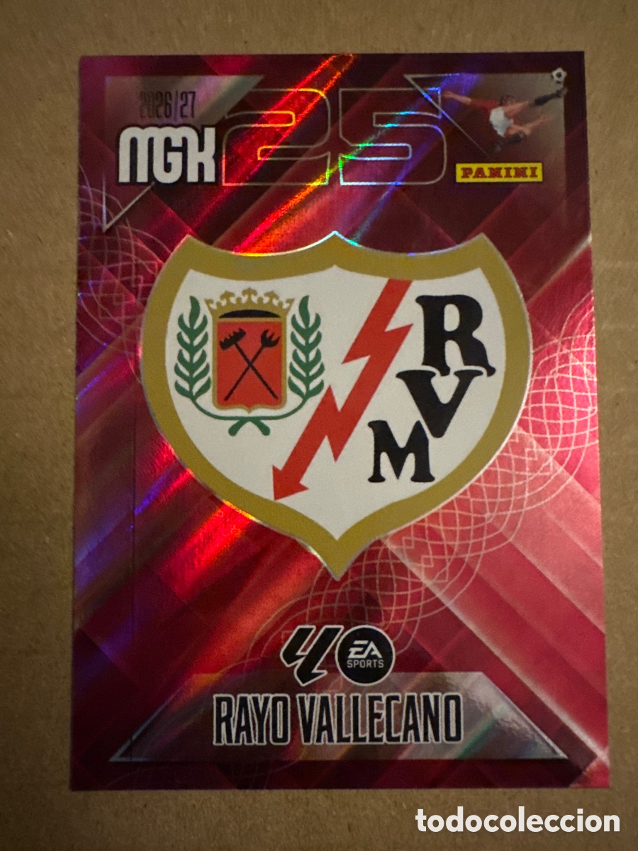 Cromos de f&uacute;tbol: # 289 Escudo Rayo Vallecano Megacracks 26 27 2026 2027