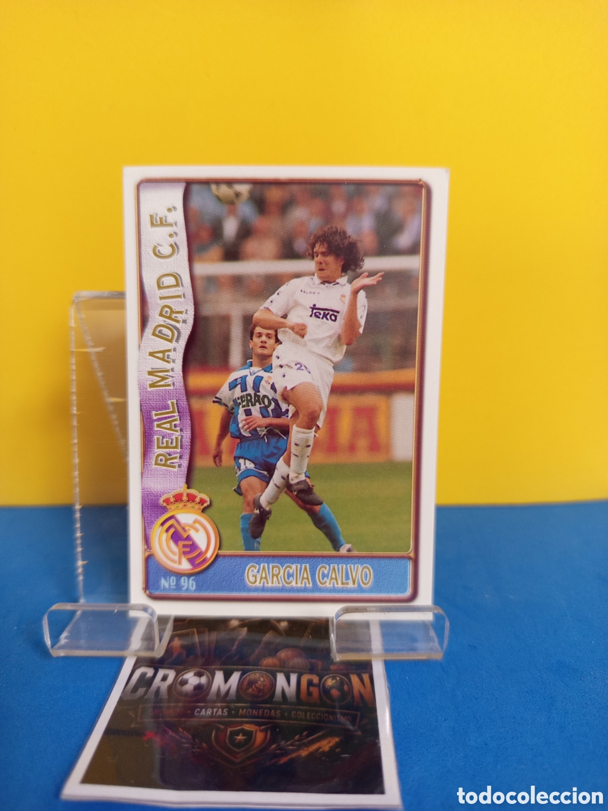 Cromos de f&uacute;tbol: ❇️ CROMO ⚽ CARD 96 GARC&Iacute;A CALVO REAL MADRID FICHAS DE LA LIGA 96 97 1996 1997 MUNDICROMO SPORT ❇️