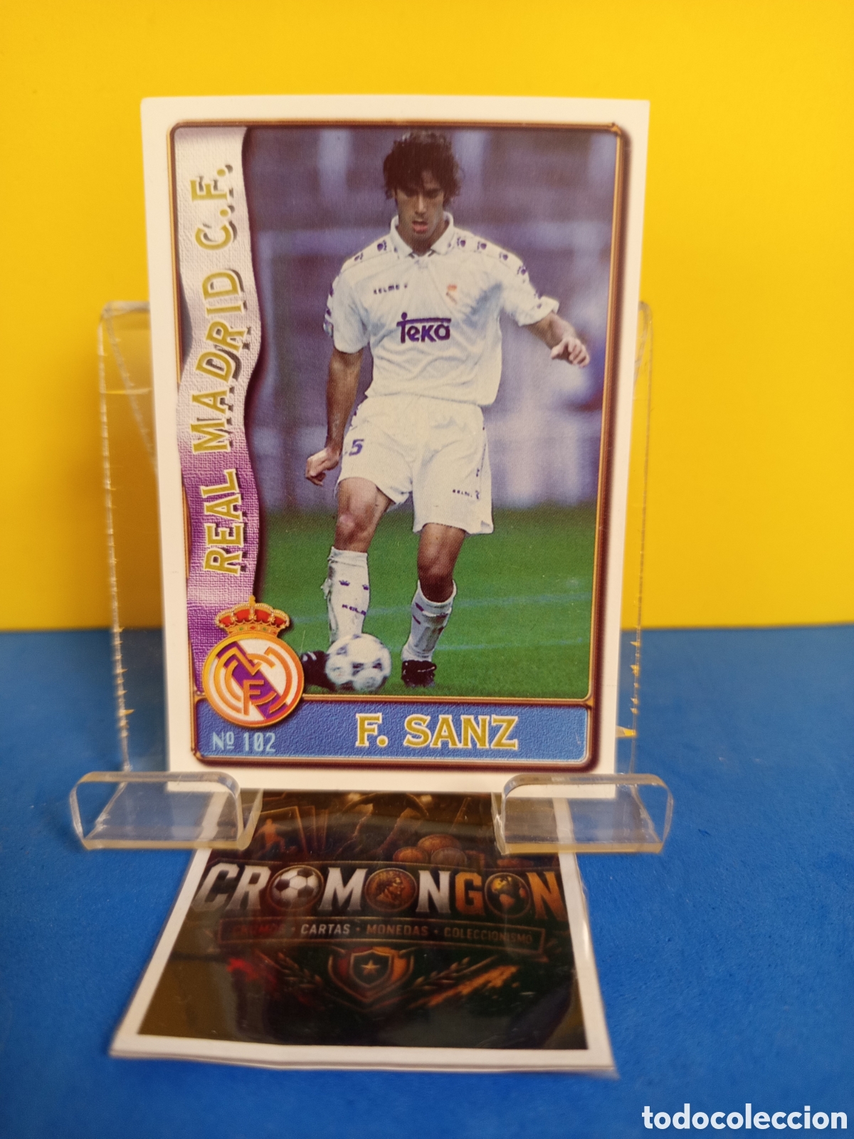 Cromos de f&uacute;tbol: ❇️ CROMO ⚽ CARD 102 FERNANDO SANZ REAL MADRID FICHAS DE LA LIGA 96 97 1996 1997 MUNDICROMO SPORT ❇️