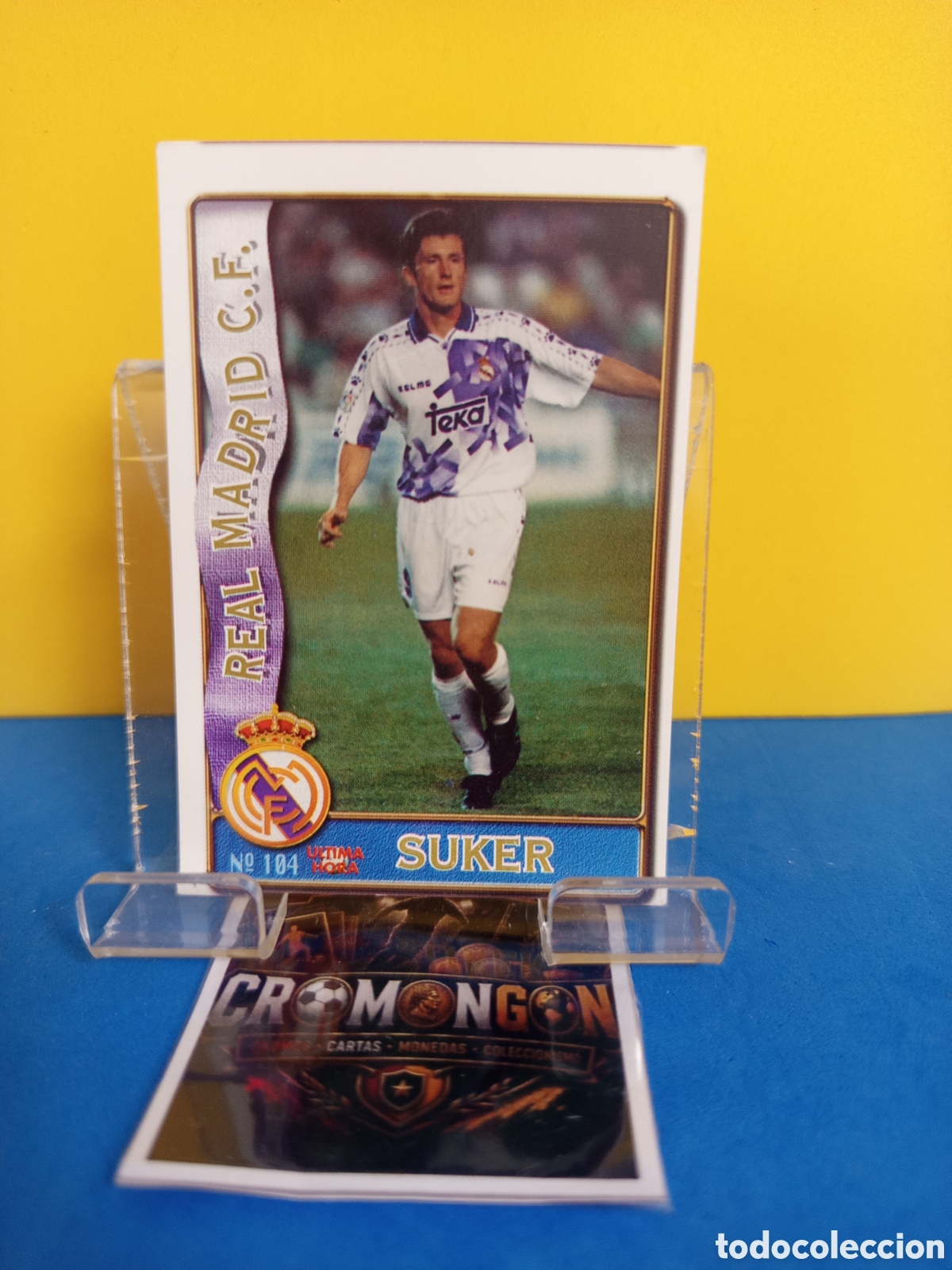 Cromos de f&uacute;tbol: ❇️ CROMO ⚽ CARD 104 SUKER UH REAL MADRID FICHAS DE LA LIGA 96 97 1996 1997 MUNDICROMO SPORT ❇️